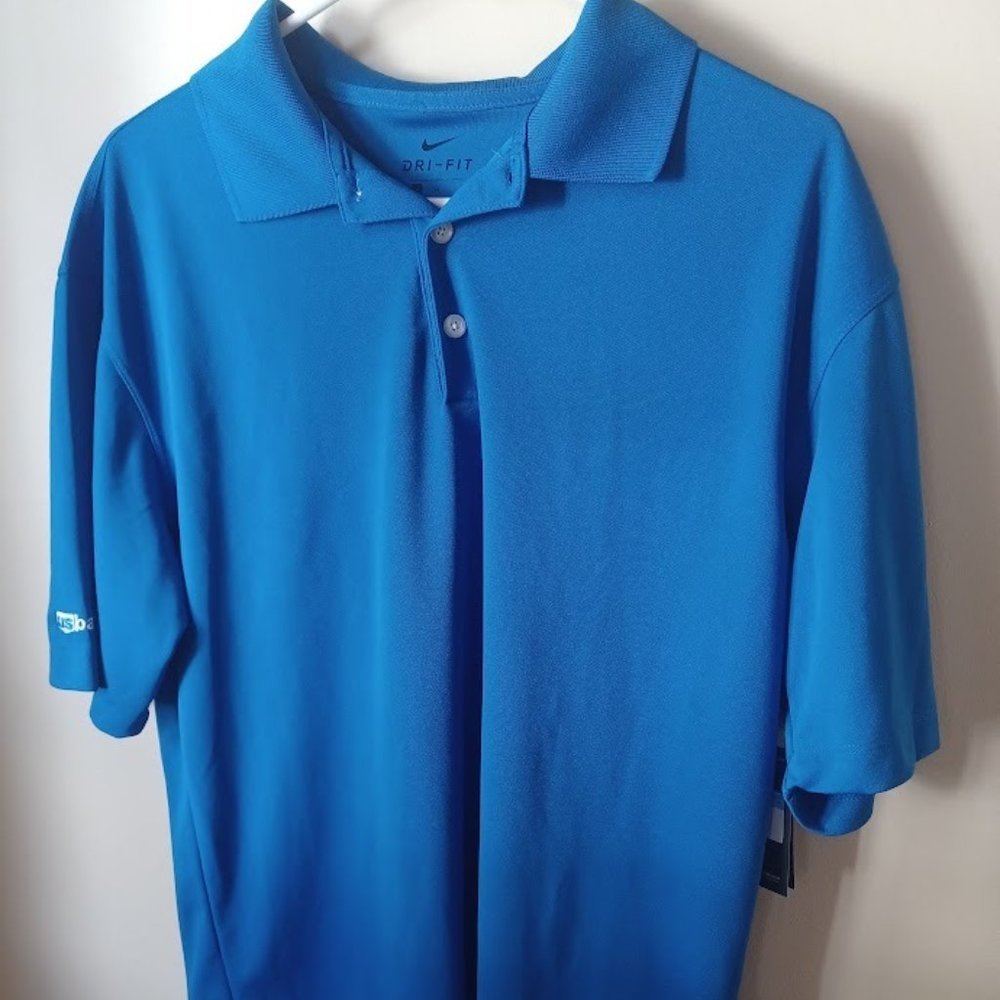 Men's Nike Dry-Fit Short-Sleeved Golf Polo - Size M - US Bank Logo - NWT